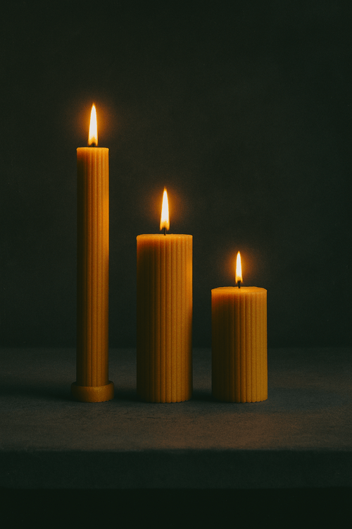 Beeswax Pillar Candles - Cylinders - BZZWAX