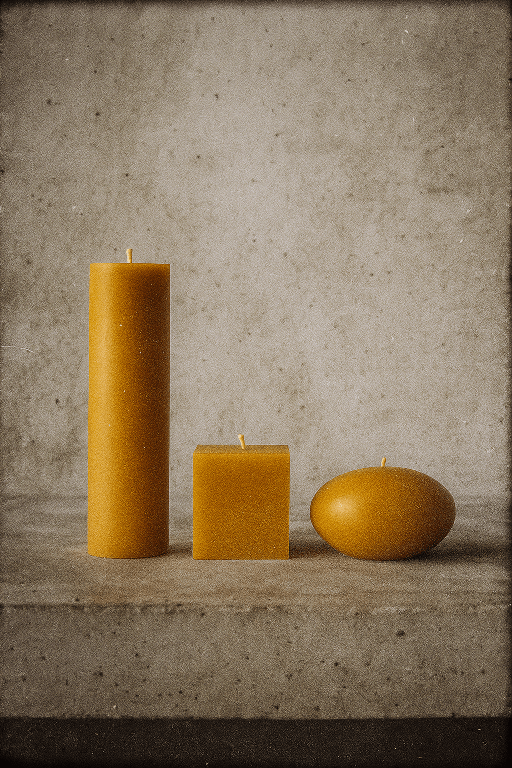 Beeswax Pillar Candles - Fudge & Friends - BZZWAX